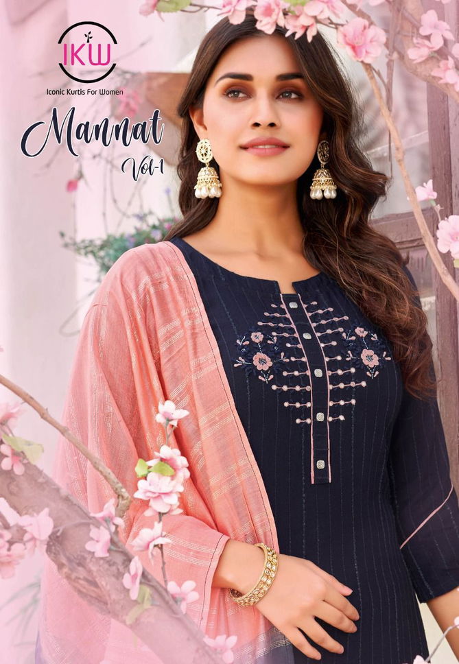 Mannat 1 Fancy Festive Wear Designer Kurti Bottom With Dupatta Collection